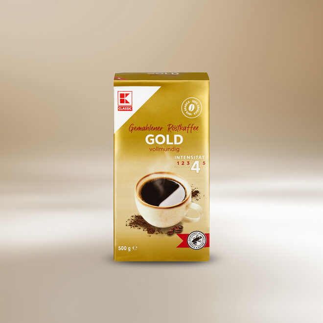 Gemahlener Röstkaffee Gold vollmundig